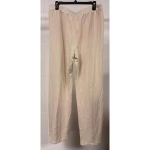 MONROW Wide Leg Lounge Pants Beige XL Elastic Waist Pockets Comfortable New
